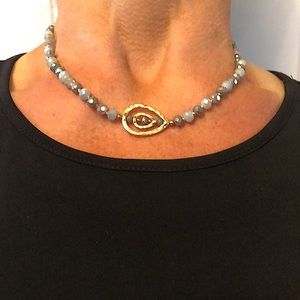 Beautiful 8” necklace with hand carved detail